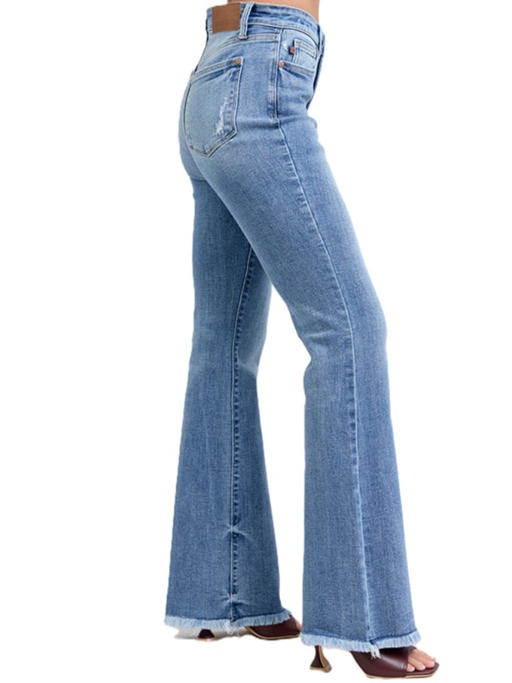 Judy Blue High Rise Fray Hem Bootcut jeans - Picture 3 of 5